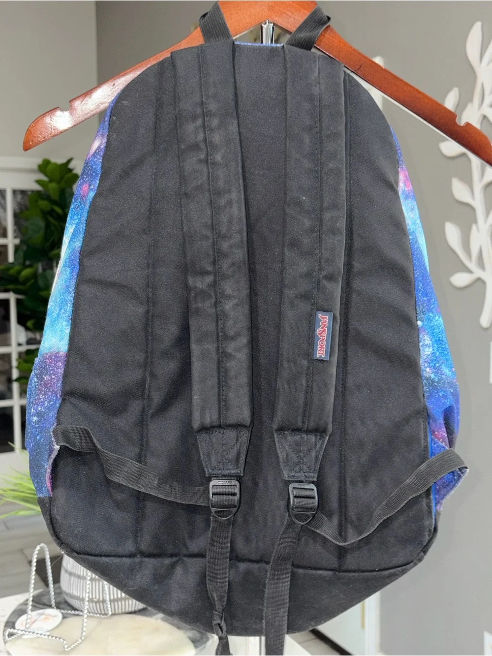 JanSport Galaxy Print Backpack in Blue and Purple